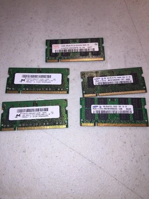 5 X 1GB RAM Laptop Memory - Image 1 of 4