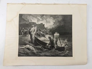 Grabado antiguo 1868 Gustave Dore Dante's Inferno 14,5 x 11" gótico p26 - Imagen 1 de 3