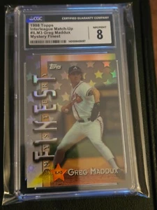 1998 Topps Mystery Finest Refractor Interleague #ILM3 Greg Maddux Braves CGC 8 - Picture 1 of 2