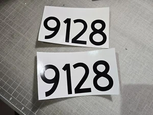 ZWEI individuelle Briefkasten Adresse Straßennummern Vinyl Aufkleber Haus Geschäft Tür 3.0 - Bild 1 von 9