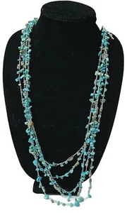 NWT Kenneth Cole Turquoise Beads 5 Strand Necklace $48 - Picture 1 of 10