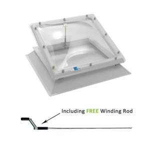 Manual Opening Roof Window Rooflight Flat Skylight Coxdome Double Glazed  + Kerb - Picture 1 of 18