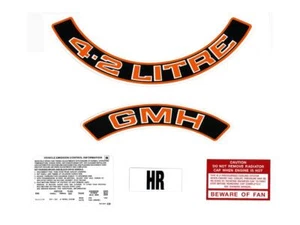 Engine Decal Kit (Red) VC VH "4.2 Litre" - ED1023B - Picture 1 of 1
