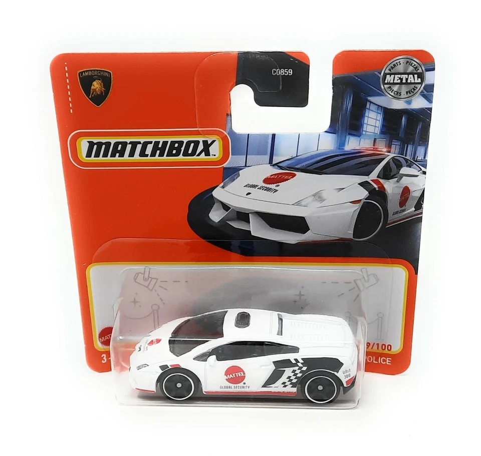 Matchbox No 69 Lamborghini Gallardo Police white short Card MBX Superfast 2021 - Image 1 of 1