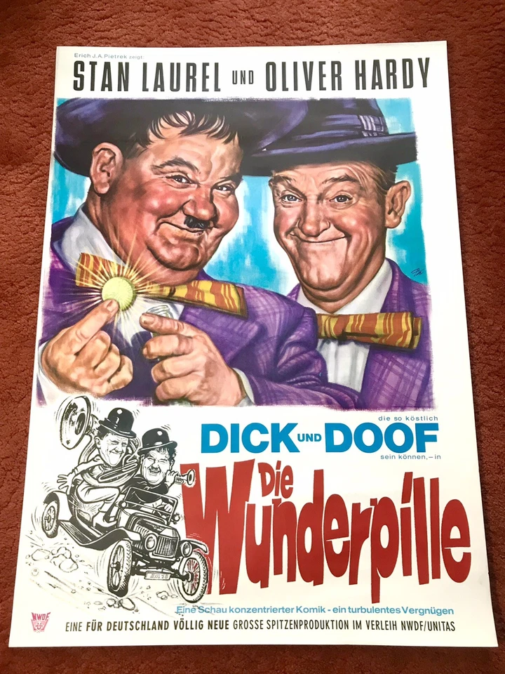 Dick und Doof - Die Wunderpille Kinoplakat Poster A1, Stan Laurel, Oliver Hardy - Bild 1 von 1