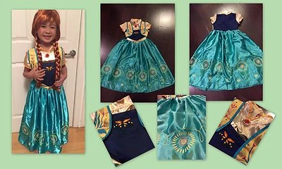 NEW FROZEN FEVER INSPIRED PRINCESS ANNA  BIRTHDAY PARTY DRESS Elsa - Image 1 of 4