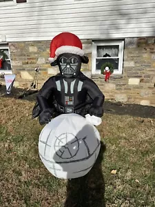 Star Wars Darth Vader aufblasbar/luftgeblasen leuchtender Todesstern (braucht neue Glühbirne) - Bild 1 von 14