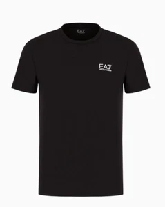EA7 Mens Small Logo T-Shirt Black S - Picture 1 of 5