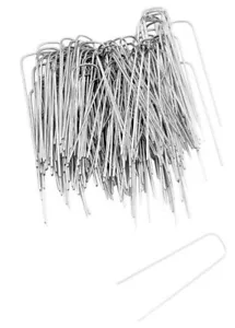 Master Gardner # 703 Steel Landscape Fabric Anchor Staple Pins, 4" Inch, 75 Pack - Picture 1 of 7