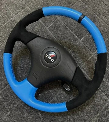 Toyota TRD Blue Leather & Alcantara  Steering for CELICA /  SUPRA/ MR2 & spyder - Image 1 of 4