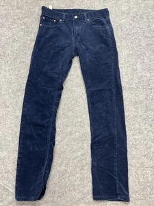 Pantalones de pana Levis 511 para hombre 30x32 azules ajustados rectos elásticos años 80 discoteca - Imagen 1 de 9