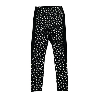 Victoria's Secret Black Ultimate Leggings Floral Mesh Detail Pink Size Small - Image 1 of 4