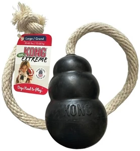 KONG Extreme on Rope for Dog Puppy Fetch Tug Toy NEW with Tag - Picture 1 of 11
