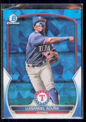 2023 Bowman Draft Chrome Prospects Sapphire #BCP-230 Luisangel Acuña Rangers - Image 1 of 2