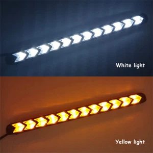2Pcs 9LED Daytime Running Light Turn Signal White Yellow Lamp Lights Daylight - Picture 1 of 8