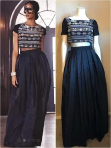 BEBE VERZIERTES TOP 2-TEILIG DRAMA TAFTKLEID KLEID NEU $ 349 XSMALL XS 2 - Bild 1 von 11