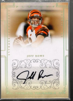 B4763- 2007 Playoff National Treasures Signature Gold #180 Jeff Rowe Auto /49 - Image 1 of 2