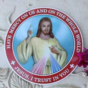 Jesus I Trust In You 6 Zoll Auto Emblem Have Mercy on Us Kühlschrank Magnet - Bild 1 von 2