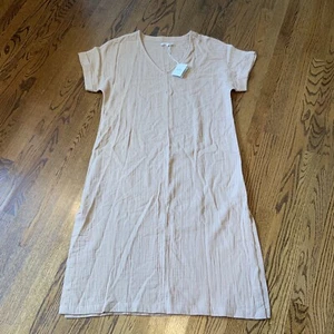 Faherty Dream Cotton Gauze Maggie Dress Nougat L/XL Coastal Beachy - Picture 1 of 8