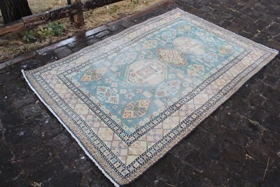 Turkish Rug, Oushak Rug, Oriental Rug, Area Rug, Vintage Handmade Rug, 67"x45" - Image 1 of 4