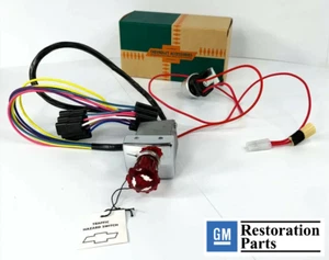  4 Way Traffic Flasher Hazard Switch GM Accessory 1959-60 Chevy Full Size Car - Picture 1 of 9