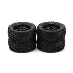 4Pcs 75mm Wheel Tires for Wltoys 144001 Tamiya HSP 1/16 Off Road Buggy RC Car - Picture 1 of 12