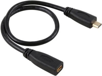 Micro HDMI 1.4 to Micro HDMI Extension Cable | Male to Female | 0.3m - Image 1 of 4