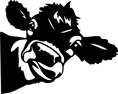 peeking cow Heifer Vinyl Decal Sticker Car Window Bumper Die Cut - Image 1 of 4