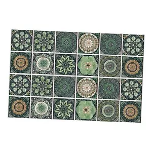 24Pcs Decorative Self-Adhesive Wall Tile Stickers,Peel and Stick 6x6 Square - Picture 1 of 7