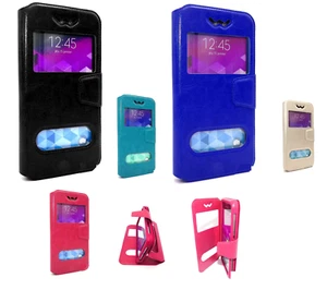 Funda Universal para Alcatel Pixi 4 4.0" 4034D Cover Libro Ventana Gel Soporte - Imagen 1 de 9