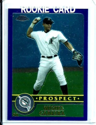 2003 Topps Chrome Traded Prospect Miguel Cabrera # T126 Rookie Tigers - Image 1 of 3