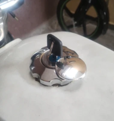 Universal Motorcycle Accessories Gas Fuel Tank Cap Cover Locking Kit with 2 Keys - Image 1 of 4