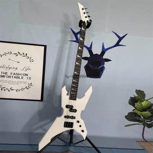 Special Warrior Electric Bass Guitar Alpine White Solid 3 Pickups Black Hardware - Picture 1 of 7