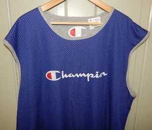 Champion 2XL Men's Reversible Blue Gray Basketball Practice Jersey  - Picture 1 of 3