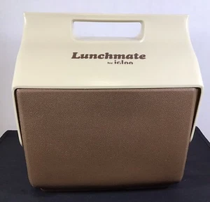 VINTAGE 1981 Lunchmate by igloo Brown and Beige Lunchbox cooler - Bild 1 von 9