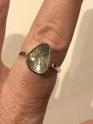 Designer TJC 925 sterling silver Natural Polki Diamond Solitaire Ring - Image 1 of 4