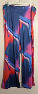Pantaloni yoga Reel Legends pull on audaci blu rosa gamba larga atletici elasticizzati - Foto 1 di 5