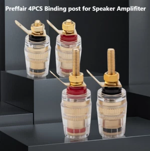 4PCS Binding Post Banana Connector Socket Speaker Plug Amplifier Jack Terminal - Picture 1 of 25