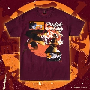 Geeks Rule x SAMURAI CHAMPLOO 15 Silkscreen Printing T Shirt Bordeaux Japan New - Picture 1 of 8