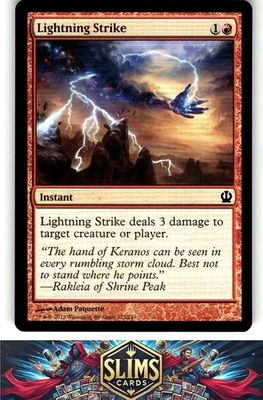 Magic the Gathering MTG Theros Lightning Strike #127 Buy 2 Get 1 - Image 1 of 2
