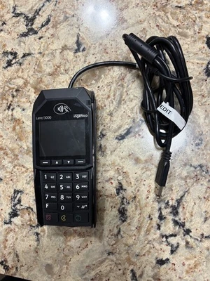 Ingenico LANE/3000 Credit Card Reader Payment Terminal Level 3 w Cable - Image 1 of 2