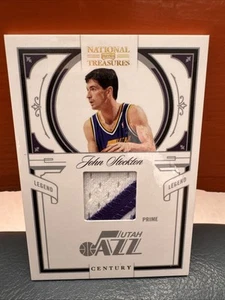2010 Panini National Treasures John Stockton Utah Jazz Patch #’d 25 - Picture 1 of 3