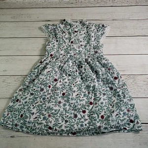 JANIE and JACK Mädchen Kleid 5 weiß Garten Rankenmuster Blumen Ostern Spitze Rüschen - Bild 1 von 9