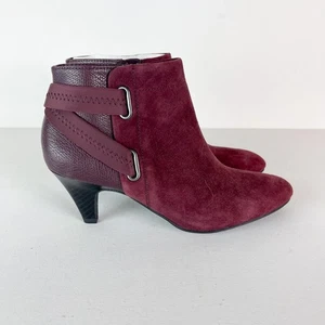 Alfani Womens NWOB Step N' Flex Vandela 2 Kitten Heel Maroon Booties 5.5 - Picture 1 of 7