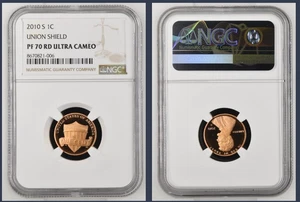 2010-S 1C NGC Union Sheild PF 70 RD  Ultra Cameo - Low Mintage *pristine slab* - Picture 1 of 1
