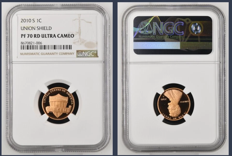 2010-S 1C NGC Union Sheild PF 70 RD  Ultra Cameo - Low Mintage *pristine slab* - Image 1 of 1