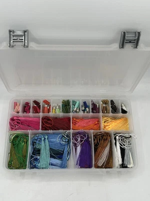 Lot of Assorted Tassels for Jewelry & Crafts - Various Colors & Sizes with Case - Image 1 of 4