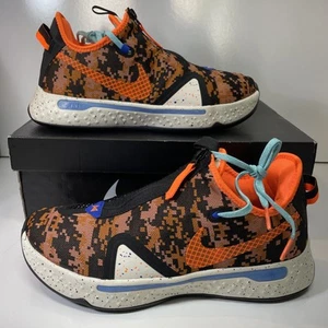 Nike PG 4 Light Cream/Orange Paul George Men's Basketball Shoes-Size 9.5/10 NWB - Picture 1 of 24