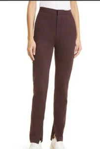 Rag & Bone Joan Cotton Blend Jersey Slim Leg Pants Sz M Brown Preppy Casual - Picture 1 of 11
