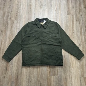 L.L. Bean Wool Jac-Shirt Size XL Full Zip Long Sleeve Jacket Green New W Tags - Picture 1 of 8